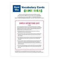 Bond's free vocabulary flashcard games