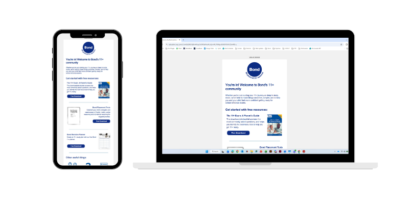 Bond 11+ Newsletter Example