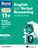 Cover image - Bond 11+: English & Verbal Reasoning: CEM 10 Minute Tests :10-11 years